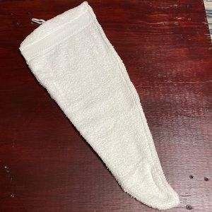 Handmade White Turbin Twist Hair Towel